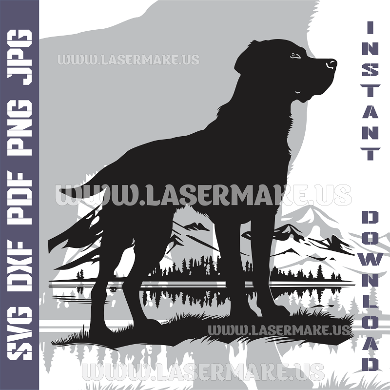 Labrador Retriever SVG laser ready files - 3DWave.us