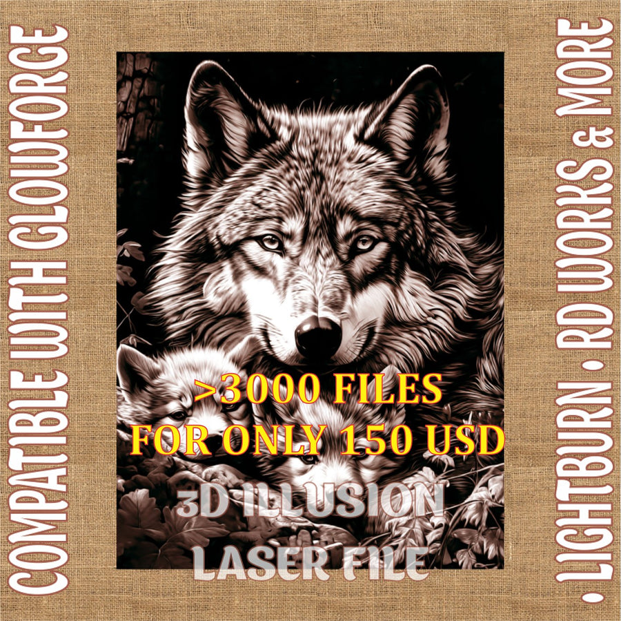 LASER FILES PACKAGE 3d illusion & laser - ready files - 3DWave.us