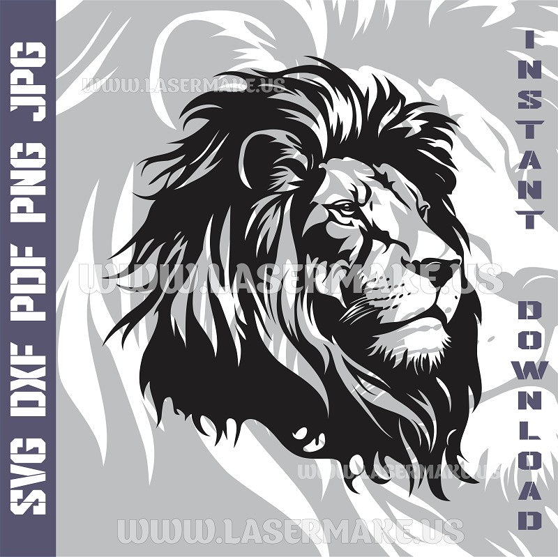 Lion SVG laser ready files - 3DWave.us
