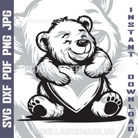 Thumbnail for Love Bear SVG laser ready files - 3DWave.us