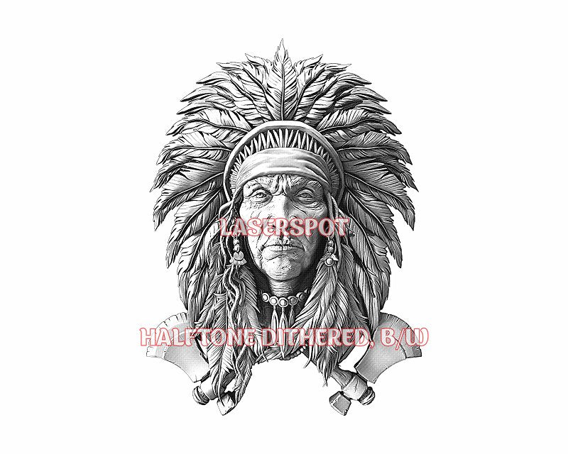 NATIVE AMERICAN 3d illusion & laser - ready files - 3DWave.us