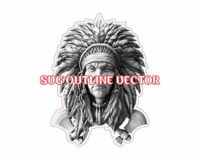 NATIVE AMERICAN 3d illusion & laser - ready files - 3DWave.us