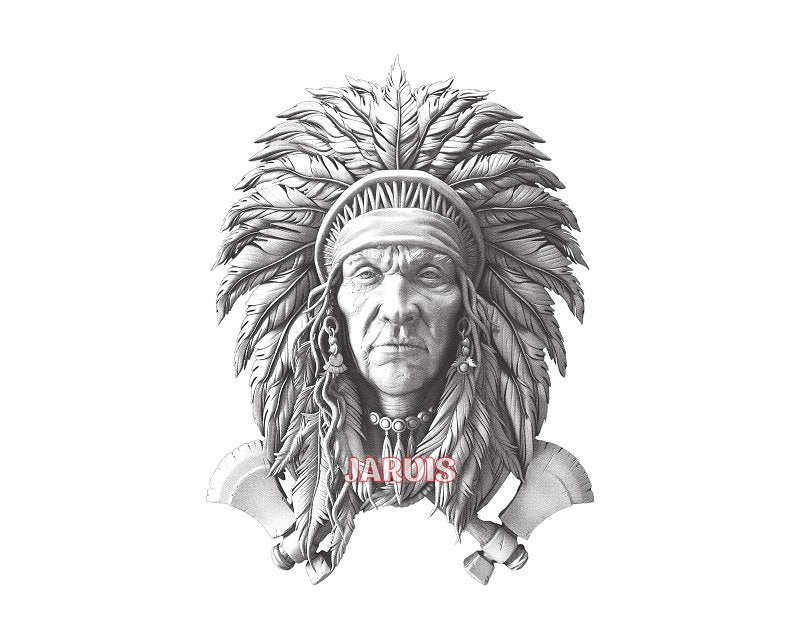 NATIVE AMERICAN 3d illusion & laser - ready files - 3DWave.us