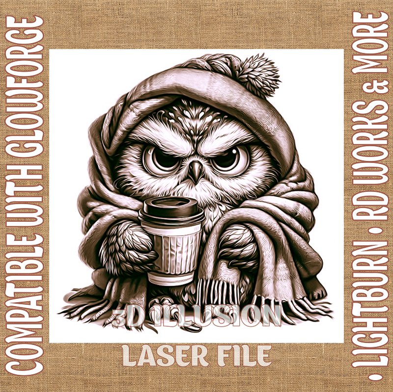 OWL 3d illusion & laser - ready files - 3DWave.us