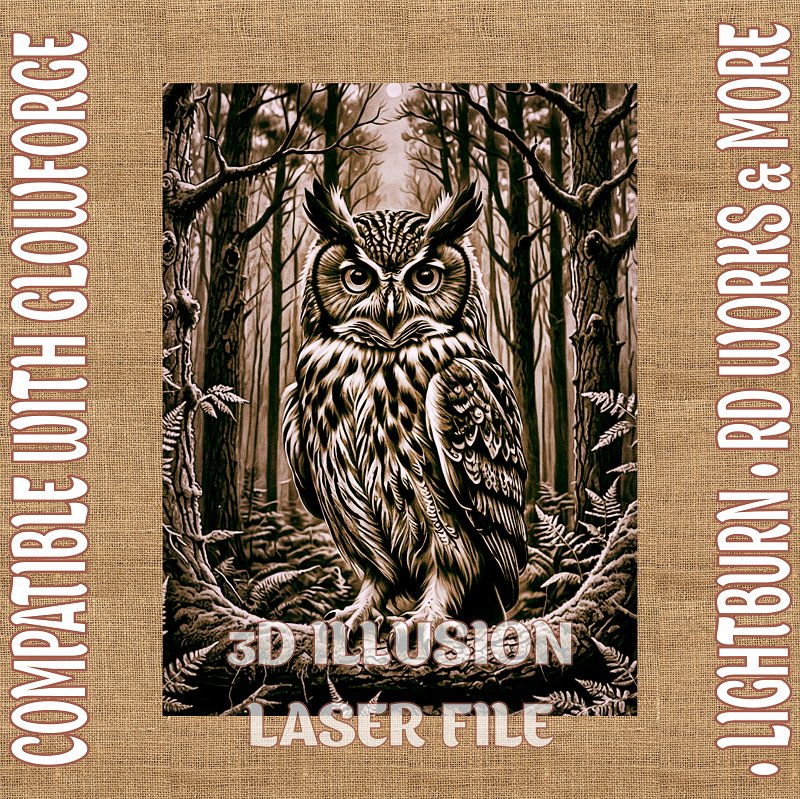 OWL 3d illusion & laser - ready files - 3DWave.us