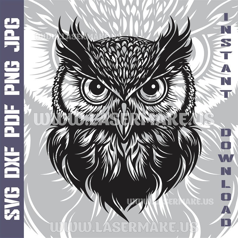 Owl SVG laser ready files - 3DWave.us