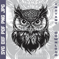 Thumbnail for Owl SVG laser ready files - 3DWave.us