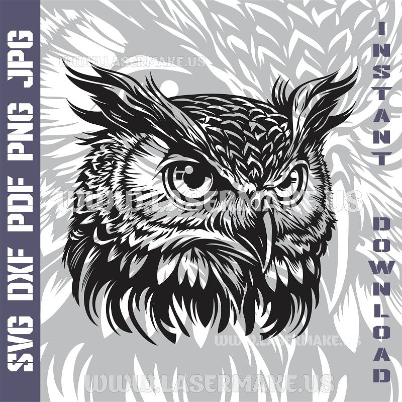 Owl SVG laser ready files - 3DWave.us