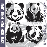 Thumbnail for Panda Bundle SVG laser ready files - 3DWave.us