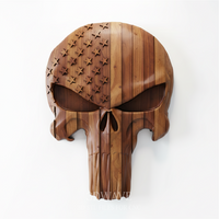 Thumbnail for Patriot Punisher Skull - 3D Model for CNC | American Flag Wood Carving STL File - 3DWave.us