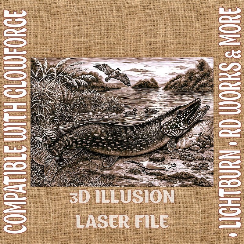 PIKE 3d illusion & laser - ready files - 3DWave.us