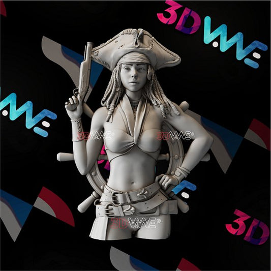 PIRATE GIRL 3d stl - 3DWave.us