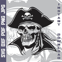 Thumbnail for Pirate Skull SVG laser ready files - 3DWave.us