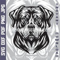 Thumbnail for Rottweiler SVG laser ready files - 3DWave.us