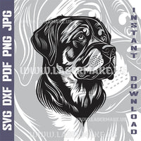 Thumbnail for Rottweiler SVG laser ready files - 3DWave.us