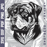 Thumbnail for Rottweiler SVG laser ready files - 3DWave.us