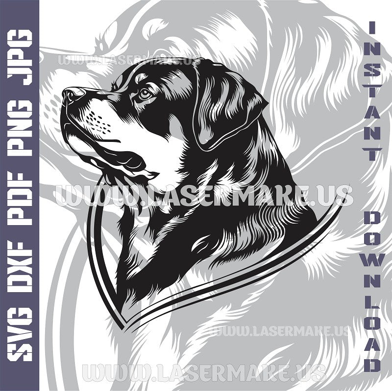 Rottweiler SVG laser ready files - 3DWave.us