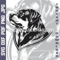 Thumbnail for Rottweiler SVG laser ready files - 3DWave.us