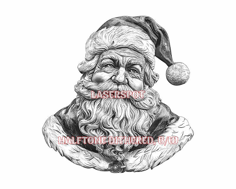 SANTA CLAUS 3d illusion & laser - ready files - 3DWave.us