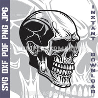 Thumbnail for Skull SVG laser ready files - 3DWave.us