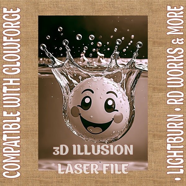 SMILE 3d illusion & laser - ready files - 3DWave.us