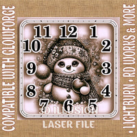 Thumbnail for SNOWMAN WALL CLOCK 3d illusion & laser - ready files - 3DWave.us