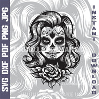 Thumbnail for Sugar Skull SVG laser ready files - 3DWave.us