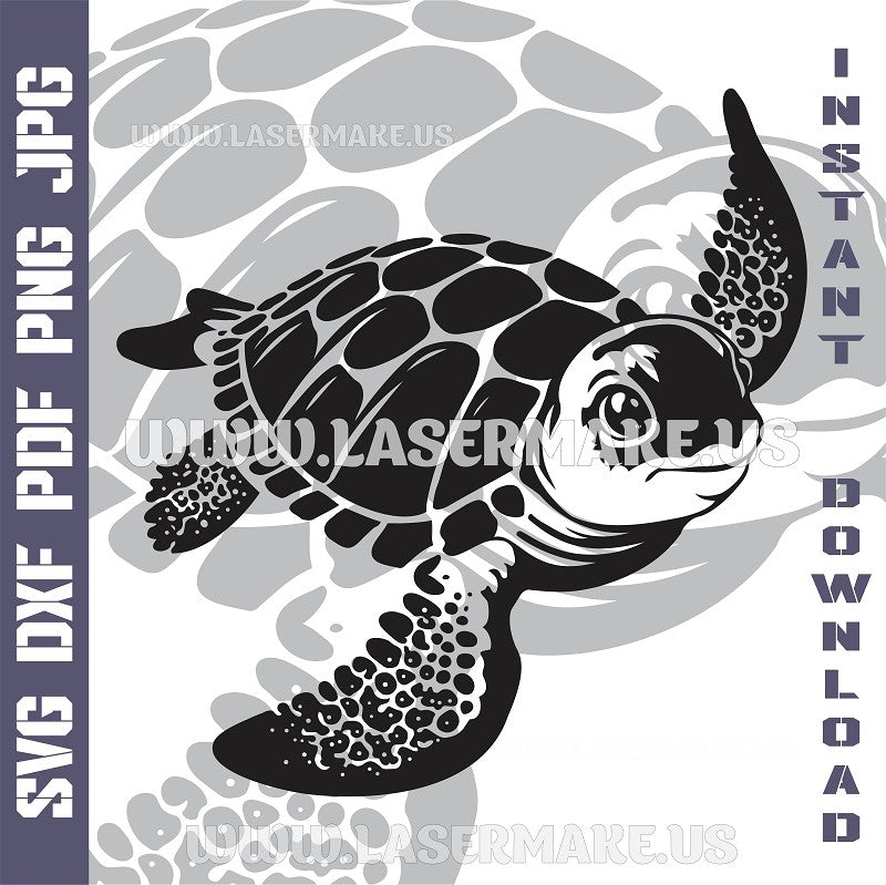 Turtle SVG laser ready files - 3DWave.us