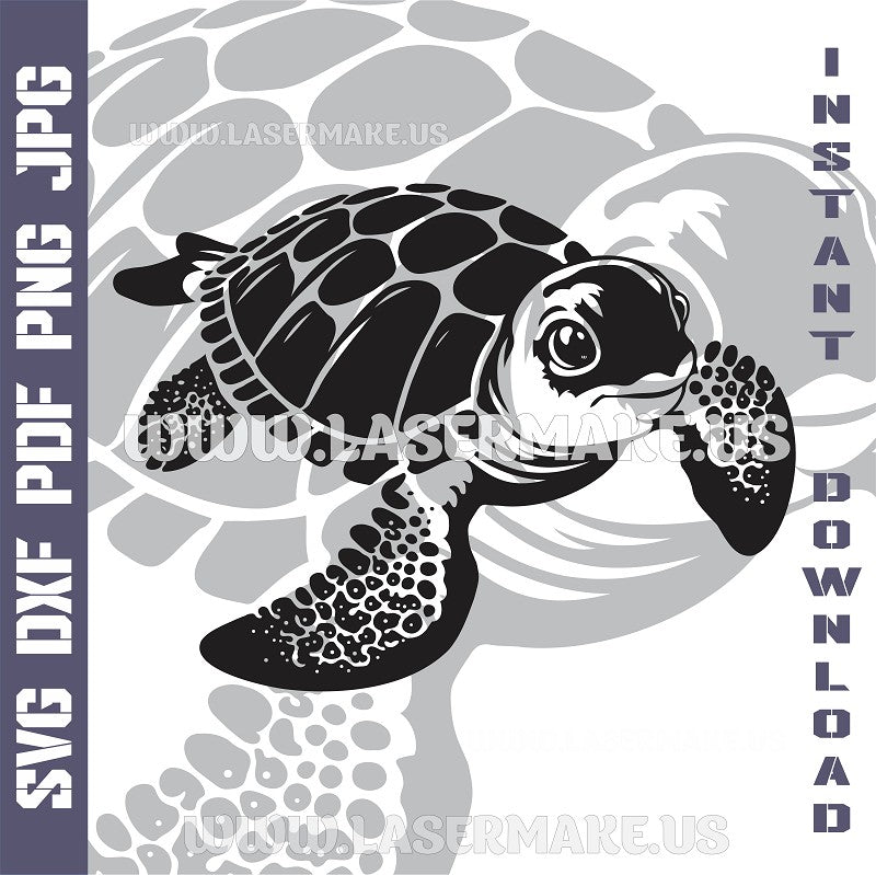 Turtle SVG laser ready files - 3DWave.us