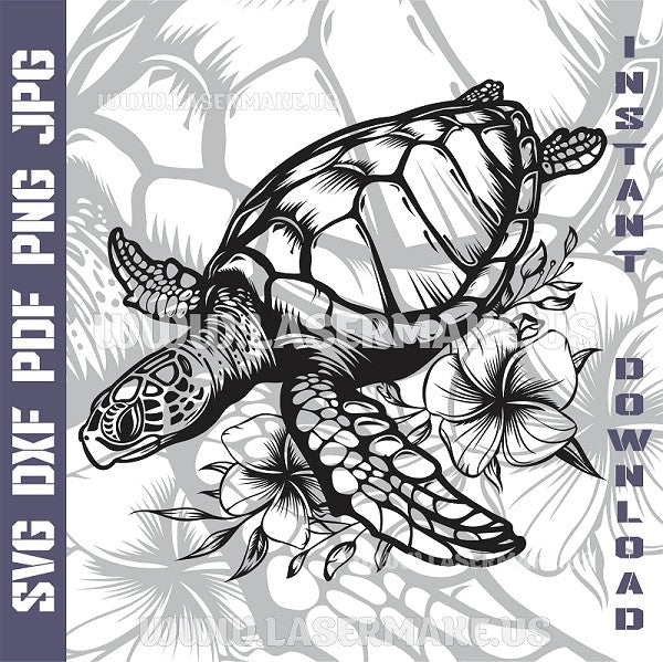 Turtle SVG laser ready files - 3DWave.us