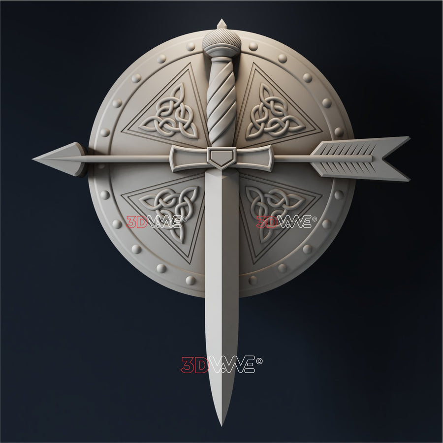 VIKING SHIELD 3D STL - 3DWave.us