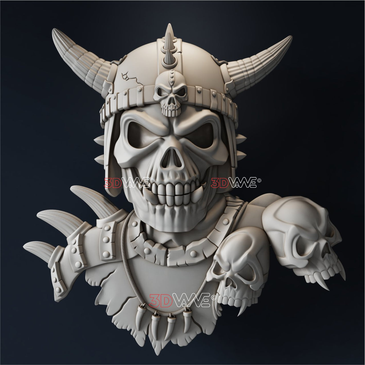 VIKING SKULL 3D STL - 3DWave.us