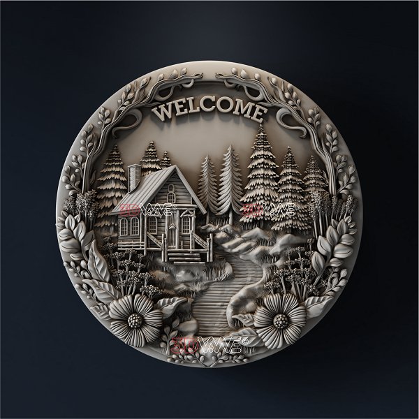 WELCOME SIGN 3d stl - 3DWave.us