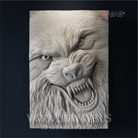 Thumbnail for Snarling Wolf Head - 3D Model for CNC | Deep Relief Wood Carving STL File - 3DWave.us