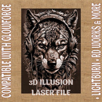 Thumbnail for Wolf 3d illusion & laser - ready file - 3DWave.us