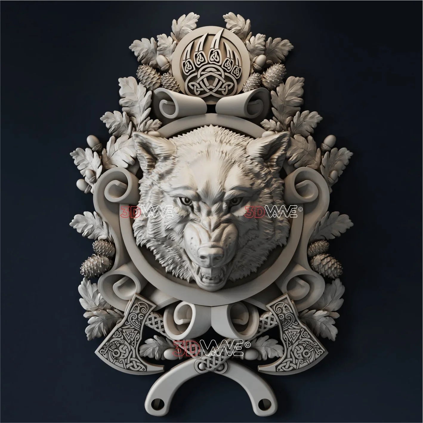 WOLF 3D STL - 3DWave.us