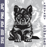 Thumbnail for Wolf Puppy SVG laser ready files - 3DWave.us