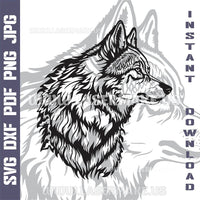 Thumbnail for Wolf SVG laser ready files - 3DWave.us