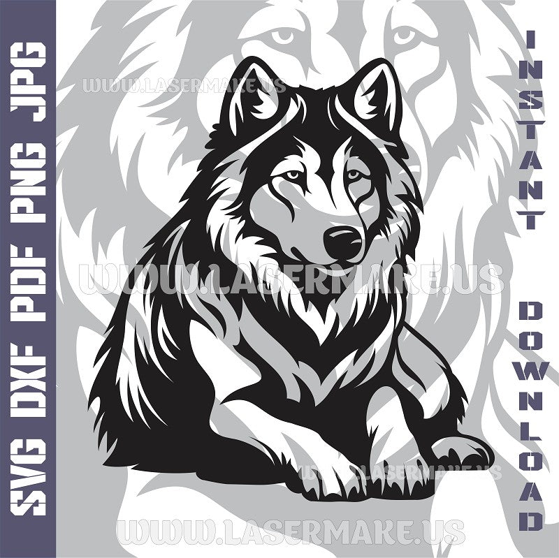 Wolf SVG laser ready files - 3DWave.us