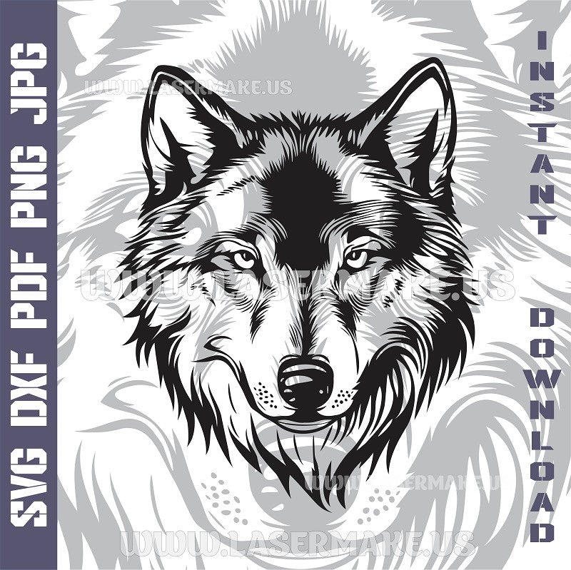 Wolf SVG laser ready files - 3DWave.us