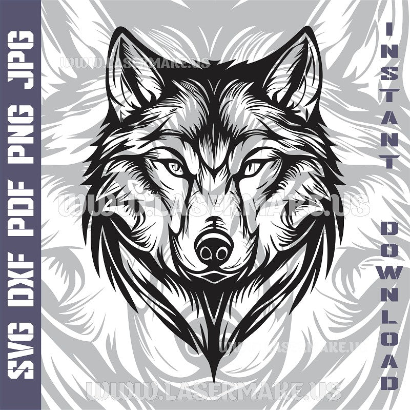 Wolf SVG laser ready files - 3DWave.us