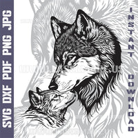 Thumbnail for Wolves SVG laser ready files - 3DWave.us