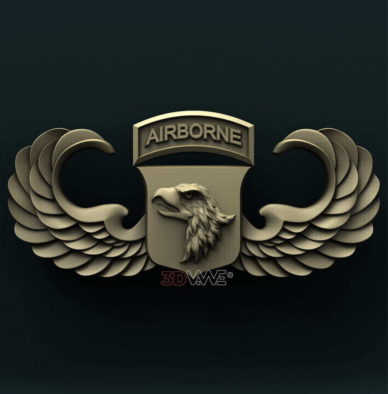 101st AIRBORNE JUMP WINGS 3D STL 3DWave