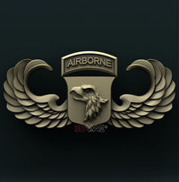 Thumbnail for 101st AIRBORNE JUMP WINGS 3D STL 3DWave