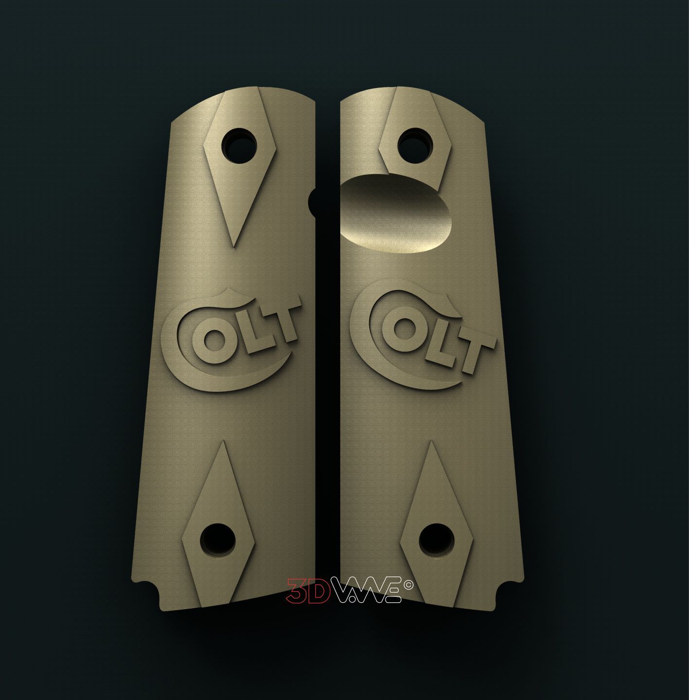 1911 GRIP 3D STL 3DWave