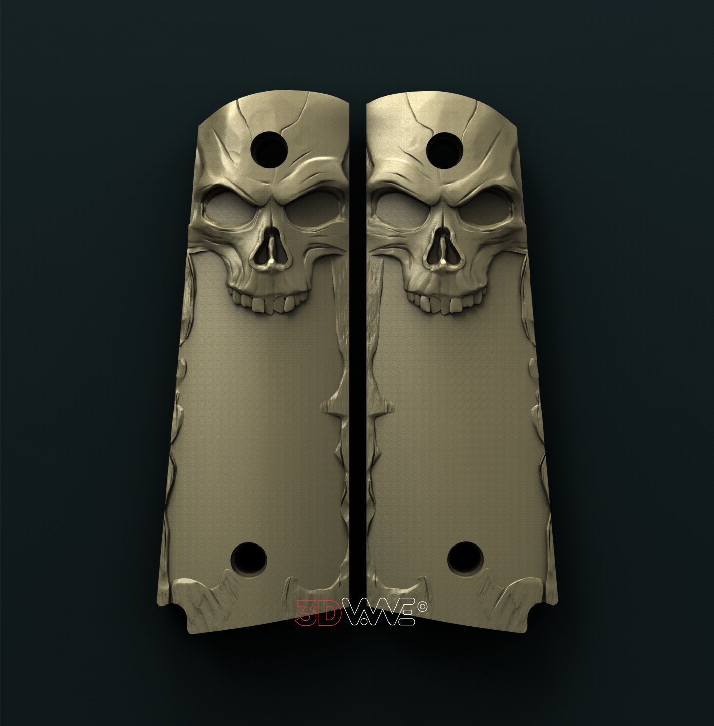 1911 GRIP 3D STL 3DWave