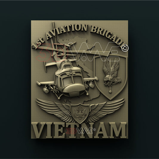 1ST AVIATION BRIGADE, VIETNAM 3D STL 3DWave