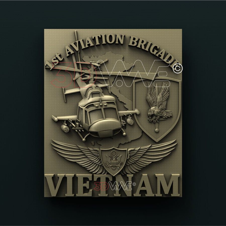 1ST AVIATION BRIGADE, VIETNAM 3D STL 3DWave