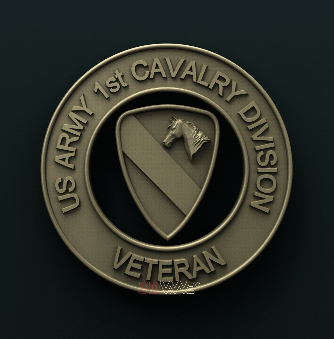 1st CAVALRY DIVISION VETERAN 3D STL 3DWave