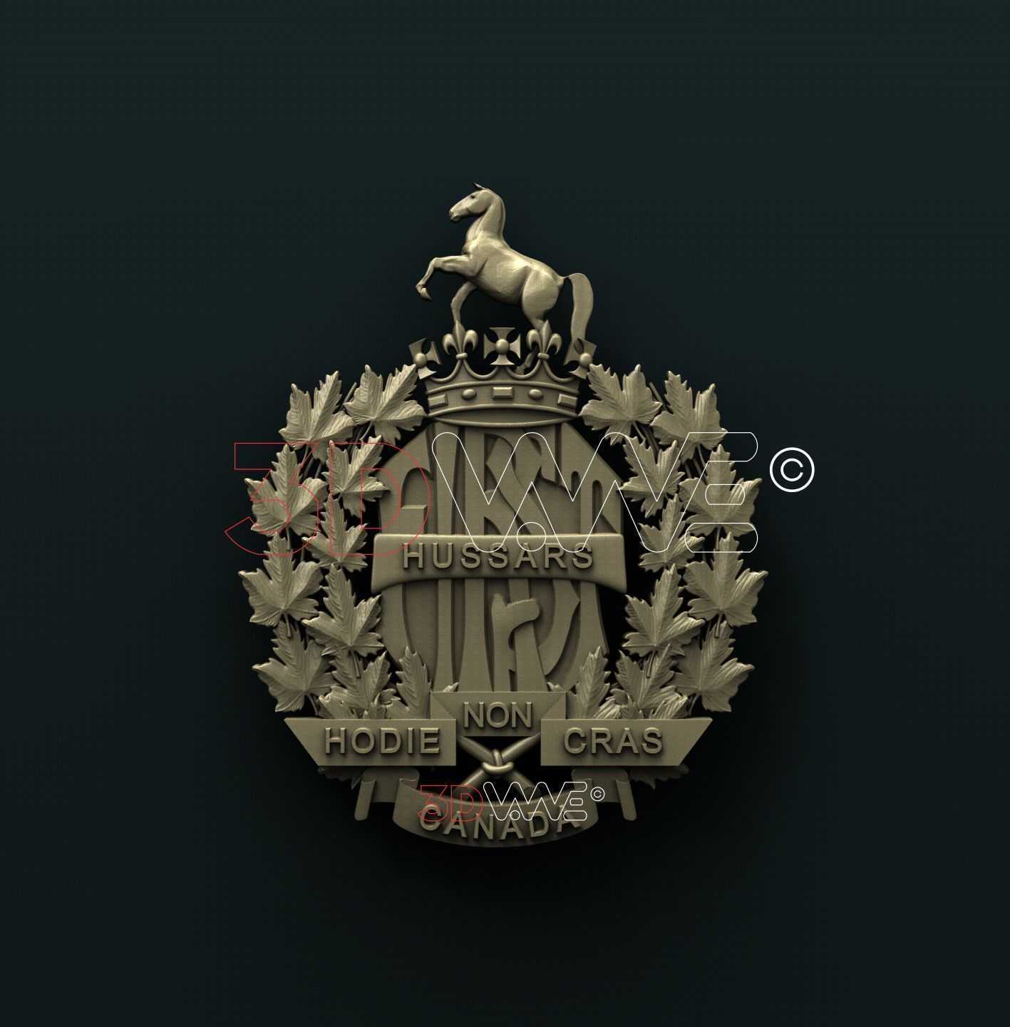 1st HUSSARS ARMOURED REGIMENT CANADA 3D STL 3DWave